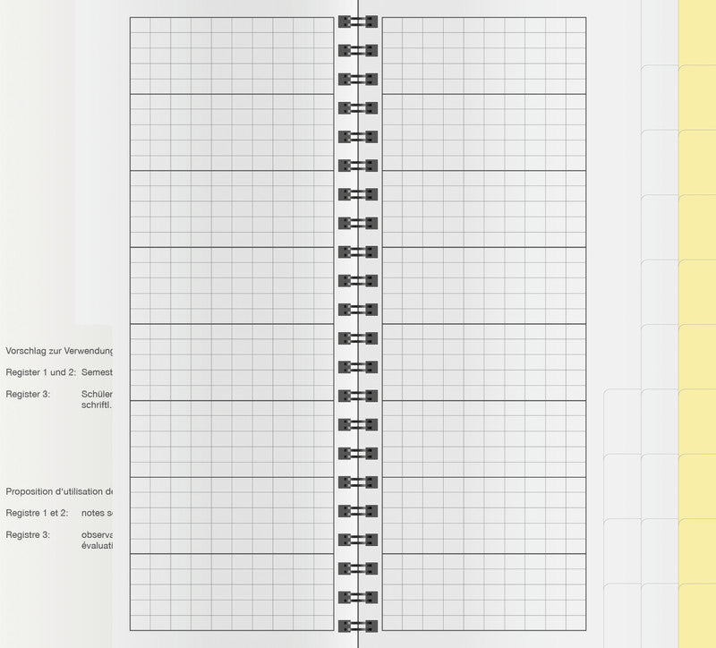 Verlag für unterrichtsm. Schulnotenbuch, 105 × 190 mm, Spiralbindung, Karton, 30 Seiten, 100 g/m² – rot