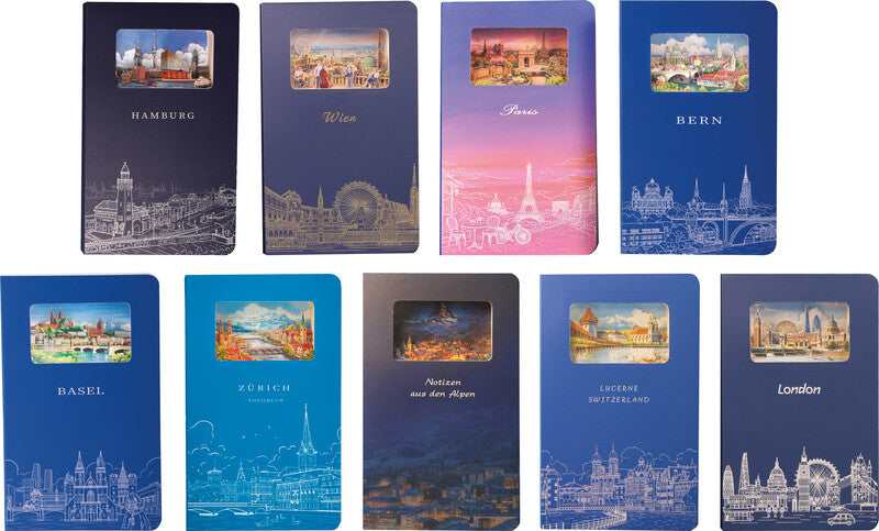 Buddhiherz Notizbuch – 110 × 180 mm – Liniert – 200 Seiten – 150 g/m² – Gebunden, Abgerundete Ecken, Mehrfarbig