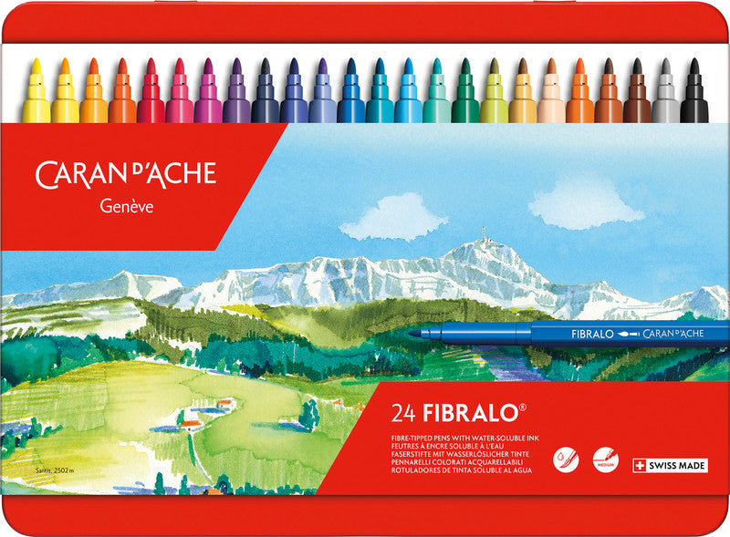 Caran d-Ache Caran d'Ache – Filzstifte, Strichbreite 2,8 mm, auswaschbar, 24 Farben