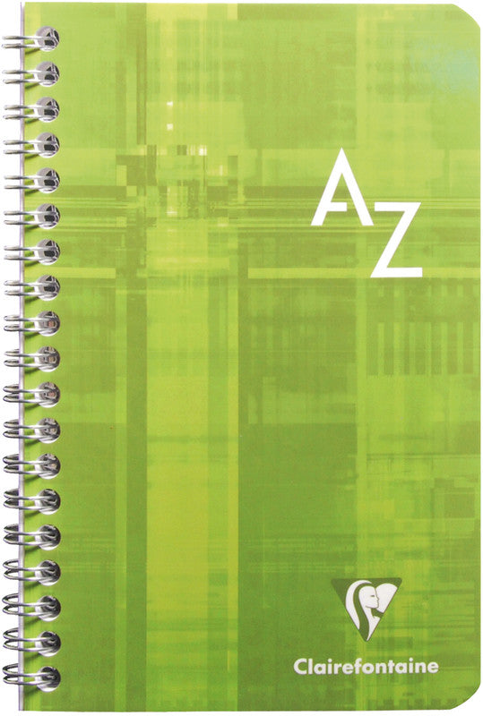 Clairefontaine Spiralheft, Register A - Z, kariert 5 mm, Spiralbindung, Karton, 50 Blatt, 90 g/m² – sortiert