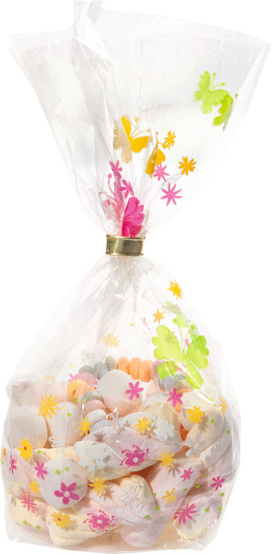 Folia Cellophantüten mit Kreuzboden – Schmetterling – 145 × 235 mm – 10 Stk., Kunststoff, Mehrfarbig