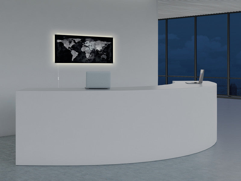 Sigel Whiteboard – 91 × 46 cm, Glas, magnetisch, Wandmontage, inkl. 3 Magnetwürfel, Montagesatz