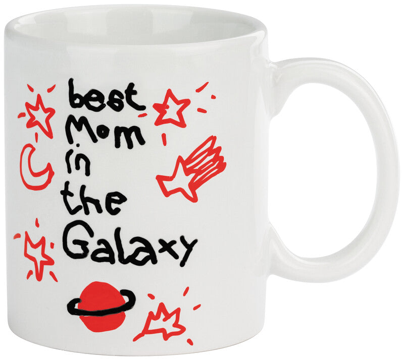 Marabu KiDS – Tassen-Malset – Porzellan- und Glasmalstifte 1–3 mm – 8 × 8 × 9,5 cm – 1 Tasse, 2 Stifte