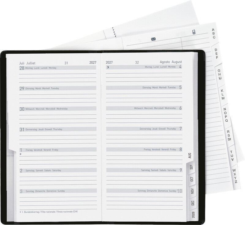 Biella Planer Bern Agenda – 1 Woche/1 Seite, geheftet, 8,7 × 15,3 cm, 2027, PEFC