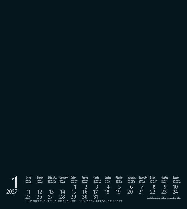Korsch Bastelkalender Foto Malen Basteln 2027 – 21 × 29,7 cm – mit Tagesfeldern, mit Aufhänger