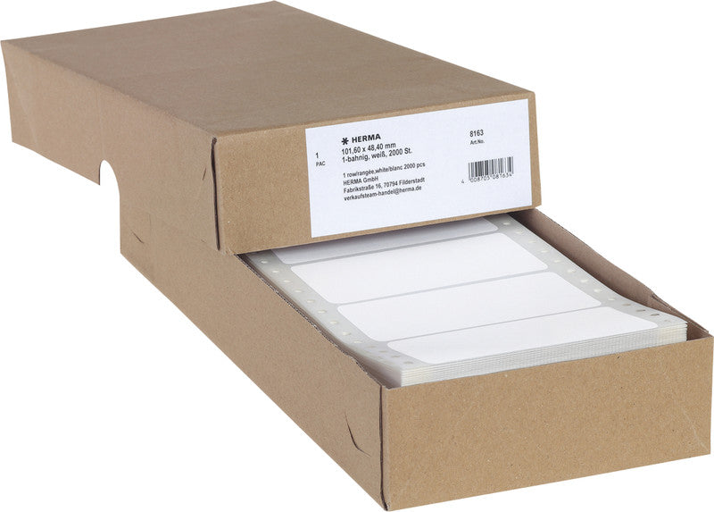 HERMA Druckeretiketten, 102 mm × 48 mm, weiss, Papier, permanent, 2000 Etiketten