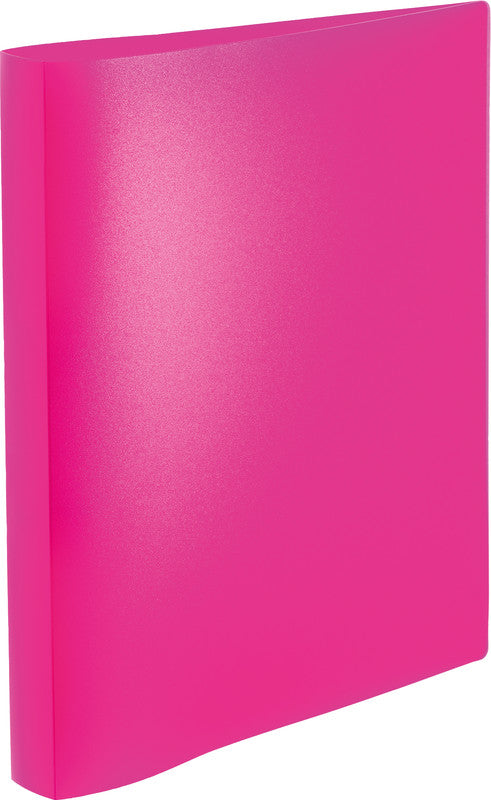 HERMA Ringbuch – A4 Hochformat – 2-Ring, Rücken 35 mm – Neonpink, Kunststoff, mit Niederhalter