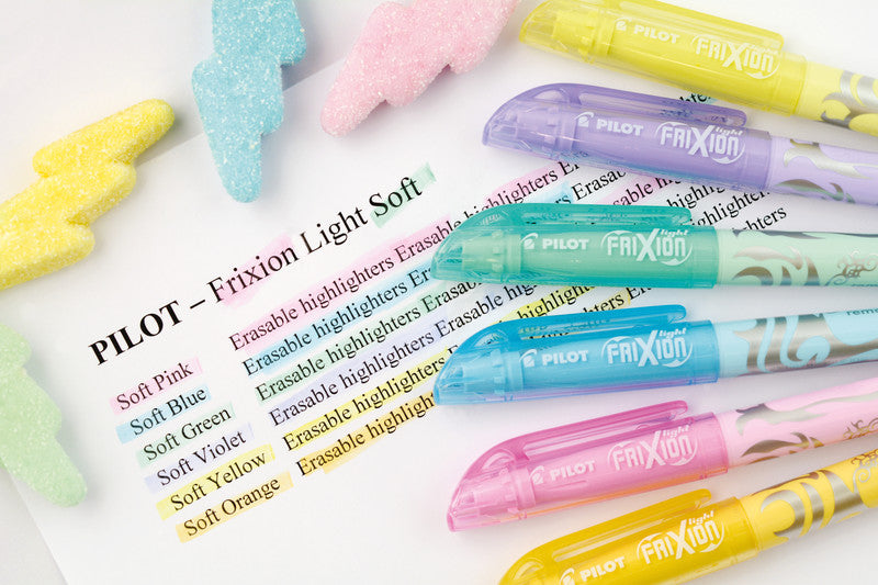 Pilot FriXion Light Textmarker Pastellgelb – Keilspitze, 3,3 mm, radierbar