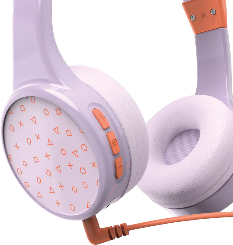 Hama Teens Guard II – On-Ear Headset – Bluetooth, Lautstärkebegrenzung 85 dB – Lila/Orange – bis 50 h