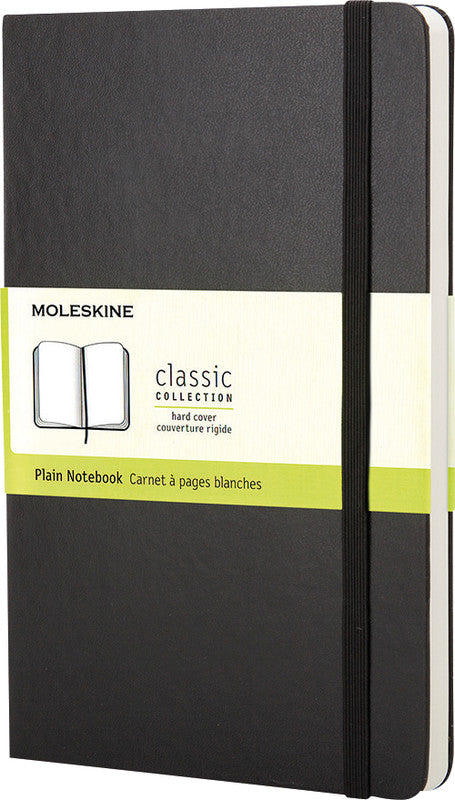 Moleskine Notizbuch, 90 × 140 mm, blanko, Leimbindung, Hardcover, 192 Seiten, 70 g/m² – schwarz