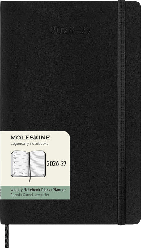 Moleskine Soft Cover Schüleragenda – 1 Woche/1 Seite, gebunden, 13 × 21 cm, 18 Monate Jul–Dez, 2026/2027, FSC