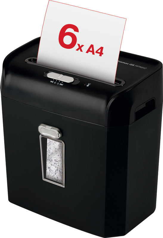 Rexel Promax QS RPX612 – Aktenvernichter, DIN P-4, Partikelschnitt 4 × 40 mm, 6 Blatt, 12 l, A4