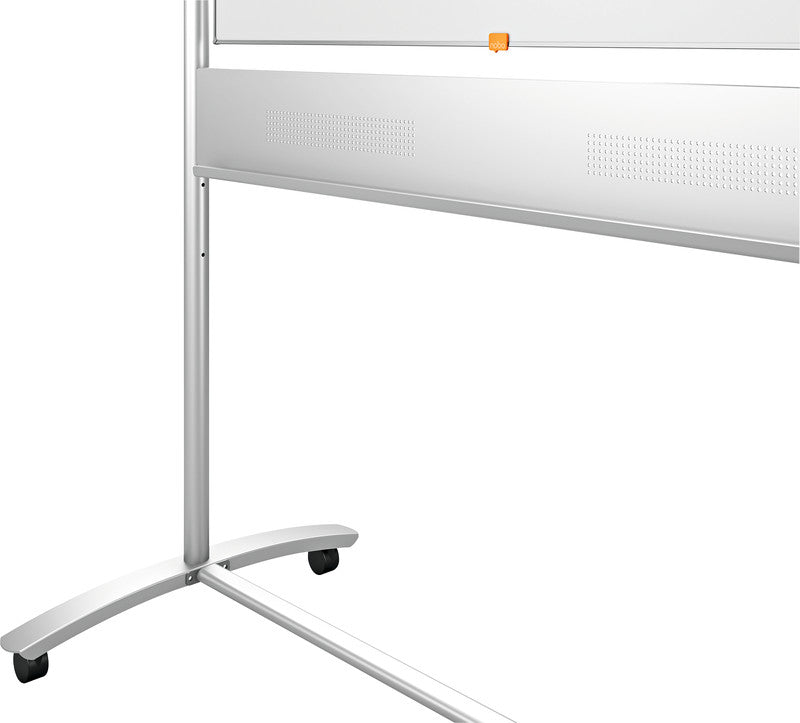 Nobo Whiteboard – 120 × 90 cm, Emaille, magnetisch, Aluminiumrahmen, mobil, beidseitig, inkl. Stift, Stifteablage