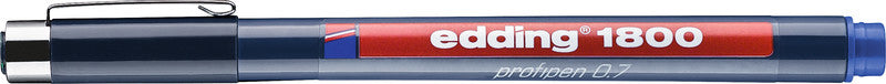 Edding 1800 Fineliner 0,7 mm – blau – wasserfest, dokumentenecht