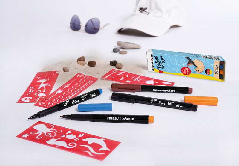 Eberhard Faber Non-Permanent Marker – Rundspitze – Sortiert – 4er-Set – Wasserlöslich