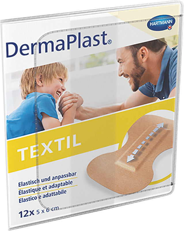 DermaPlast Elastischer, hypoallergener Fingerspitzenverband – Braun – für Fingerspitzen – 50 × 60 mm – 12 Stk.