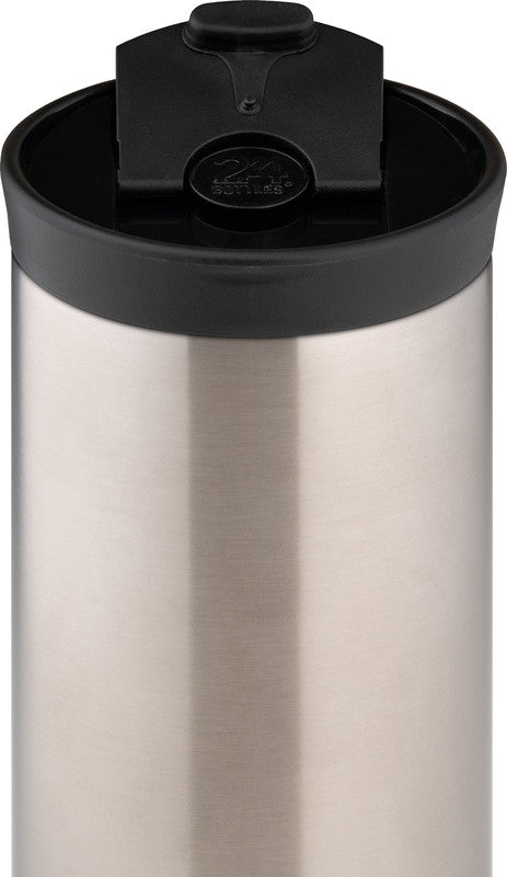 24Bottles Thermobecher Travel Tumbler – 6 dl – Edelstahl, isoliert, Sip&Go-Deckel – Steel