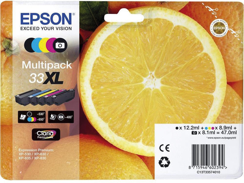 Epson Tintenpatronen-Multipack 33XL, 5er-Pack