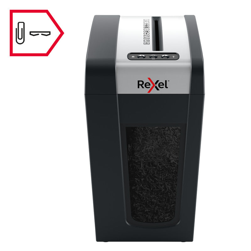 Rexel Secure MC6-SL Slimline – Aktenvernichter, DIN P-5, Mikroschnitt 2 × 15 mm, 6 Blatt, 18 l, A4