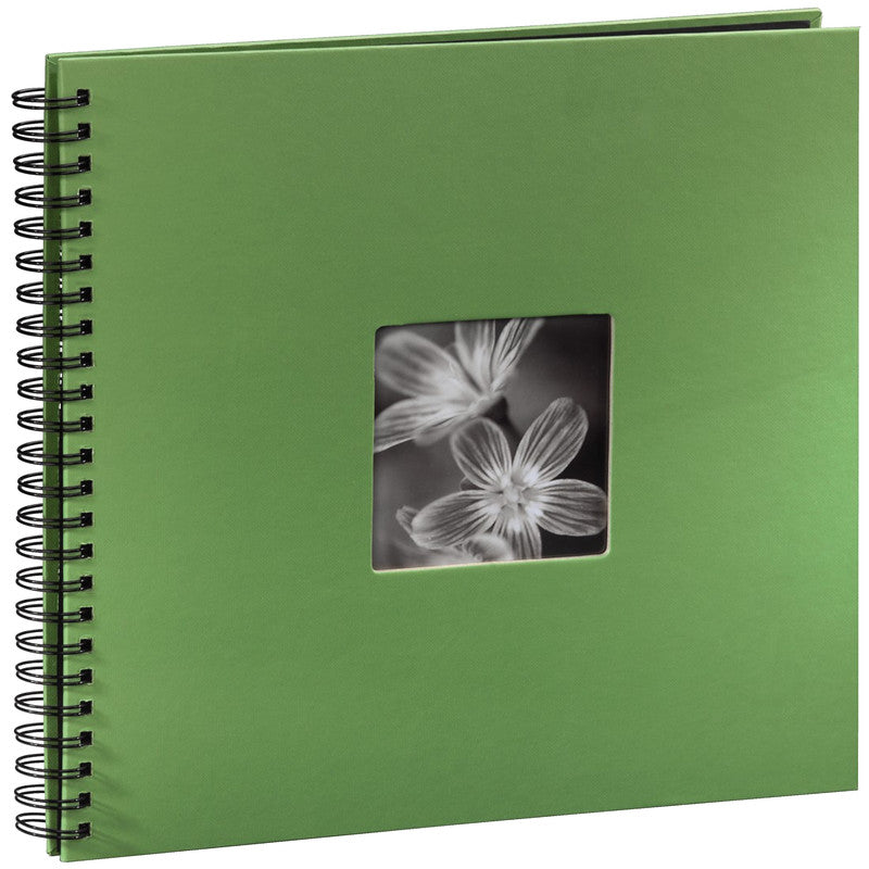 Hama Fotoalbum – für 360 × 320 mm, apfelgrün, mit Pergaminzwischenblättern, mit Spiralbindung, Papier