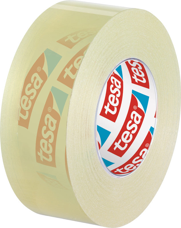 TESA Klebeband – permanent, klar, Kunststoff, 19 mm × 33 m, Kern Ø 26 mm