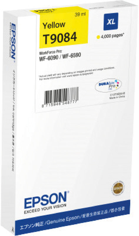 Epson Tintenpatrone C13T908440, Gelb, 4'000 Seiten – für Inkjetdrucker/Multifunktionsgeräte