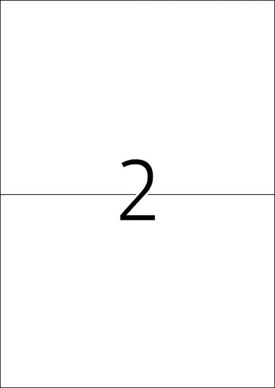 HERMA Etiketten, 190 mm × 135 mm, weiss, Folie, extra stark, 25 Blatt (50 Etiketten)