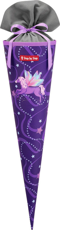 Step by Step Schultüte 70 cm × Ø 18 cm, 5 l – Motiv Pegasus Emily – Serie SPACE – rPET