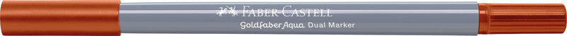 Faber-Castell Brush Pen Goldfaber Aqua – Feinspitze 0,6 mm, Pinselspitze – burnt ochre – wasservermalbar