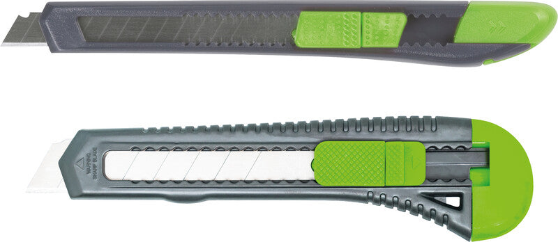 Q-CONNECT Cutter – 18 mm, Klingenarretierung, Linkshändergeeignet, Schwarz, inkl. 1 Klinge