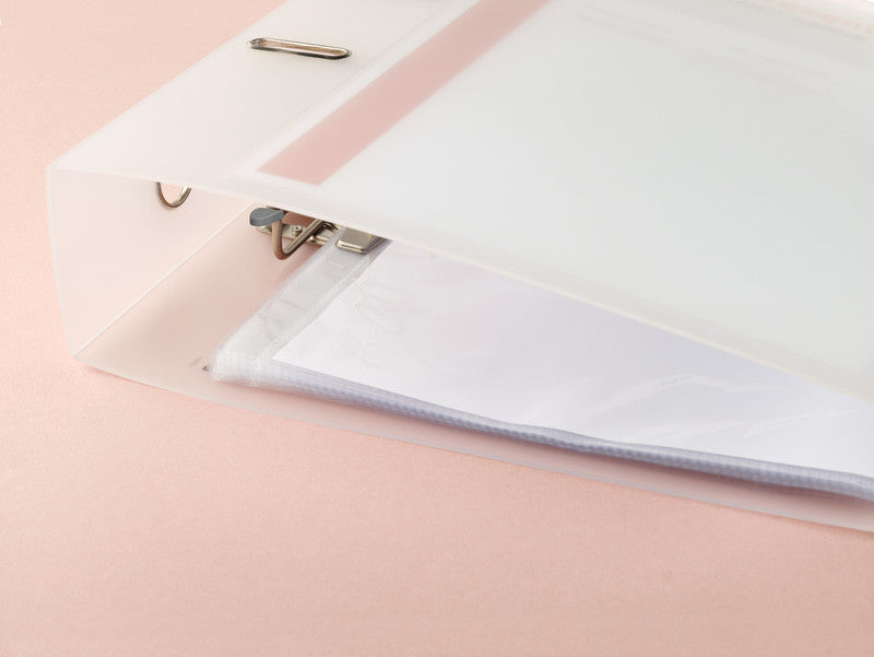 Biella Ordner Clear Creative #1 – A4 hoch – 2-Ring Hebelmechanik – transparent, mit Sichttasche
