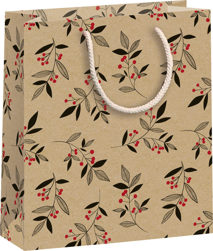 Zoewie Tragetasche – Naturals X-Mas – kompostierbar, Papier – 200 × 230 × 90 mm