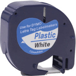 Keine marke eos Schriftband – 12 mm × 4 m, weiss, schwarz, LetraTag