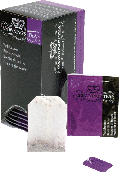 Crowning's Tea Doppelkammerbeutel – Teebeutel, Karton, Packung mit 25 Beuteln