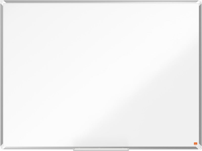 Nobo Whiteboard – 120 × 90 cm, Stahl, magnetisch, Aluminiumrahmen, Wandmontage, inkl. Marker, Markerablage