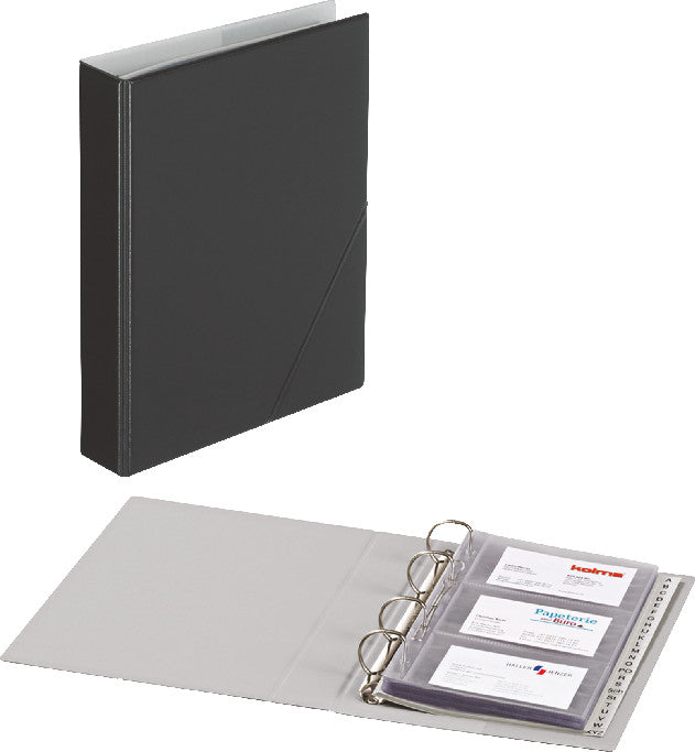 Kolma Sichtbuch Visit – 40 Sichttaschen, Schwarz, Kunststoff