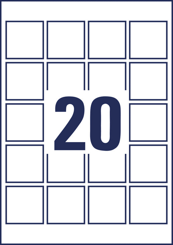 Avery L7121-25 Schuletiketten – permanent haftend