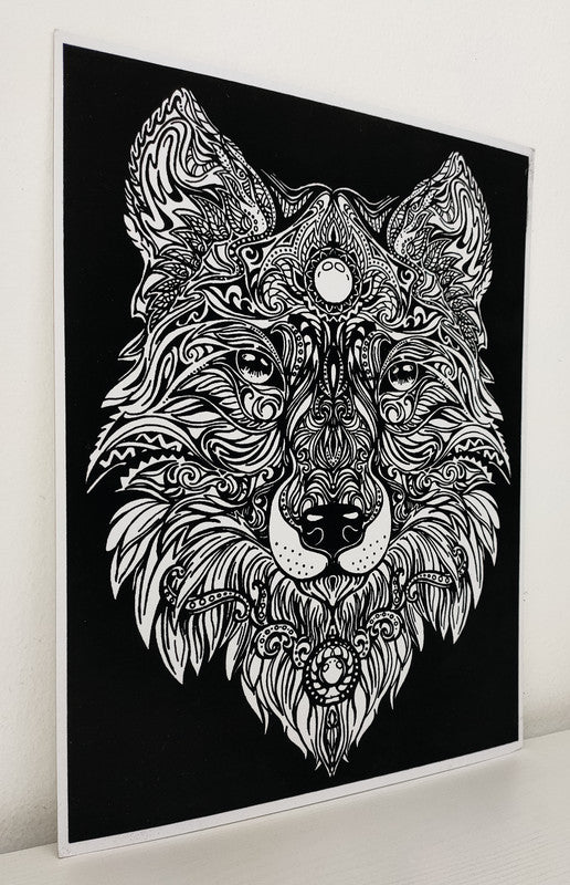 Tataruga Samtbild Malkarton, Karton, 21 × 29,7 cm, Schwarz