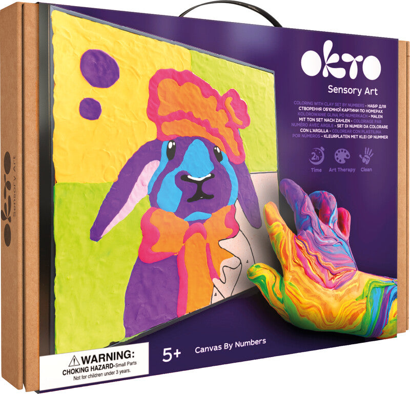 Okto Sensory Art – Modelliermasse-Set Bunny – ab 5 Jahren – 14 Modelliermassen – 290 × 290 mm