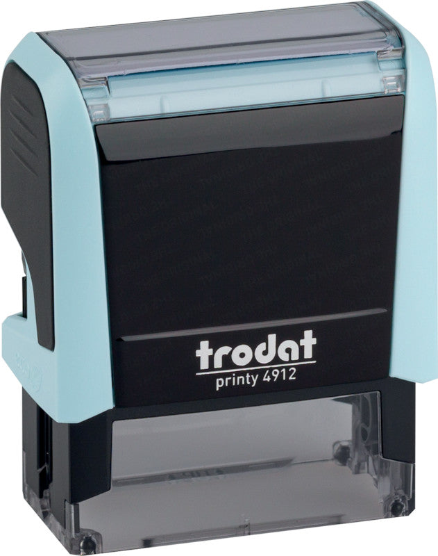 Trodat Motivstempel Printy 4912 – selbstfärbend, Kunststoff, 47 × 18 mm, mit auswechselbarem Stempelkissen