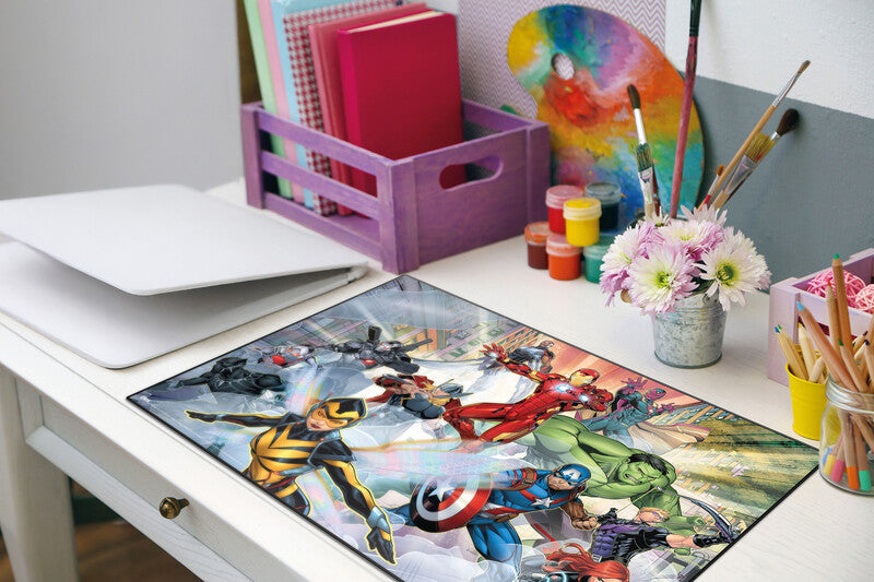 Eibert Schreibtischunterlage – 600 × 400 mm, Kunststoff, Marvel, Mehrfarbig, Rutschfest