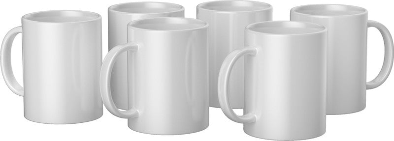 Cricut Tasse – 0,44 l, Keramik, weiss, für Cricut Tassenpresse Mug Press, 6 Stück