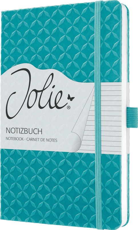 Sigel Notizbuch, A5, liniert, Fadenheftung, Karton, 174 Seiten, perforiert, 80 g/m² – türkis