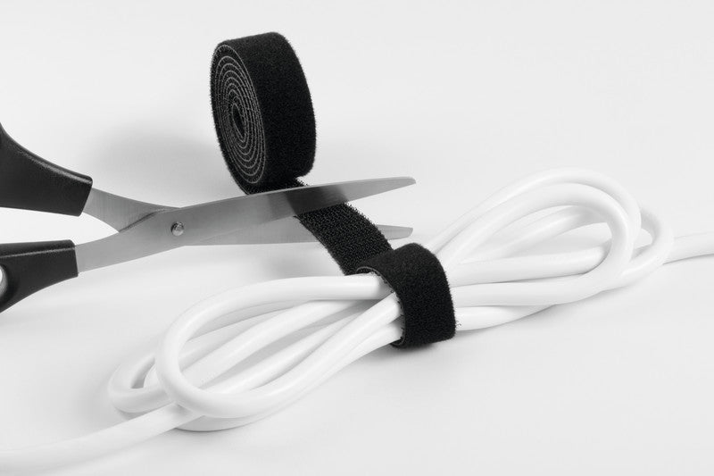 Durable Klett-Kabelbinder – 3 mm × 1,00 m, Kunststoff, Schwarz, zuschneidbar