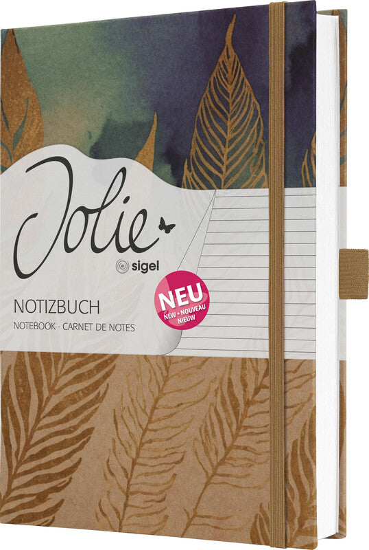 Sigel Notizbuch JOLIE Pure, A5, liniert, Fadenheftung, Karton, 192 Seiten, 100 g/m² – mehrfarbig