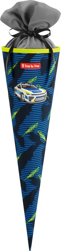 Step by Step Schultüte 70 cm × Ø 18 cm, 5 l – Motiv Polizeiauto Cody – Serie SPACE – rPET