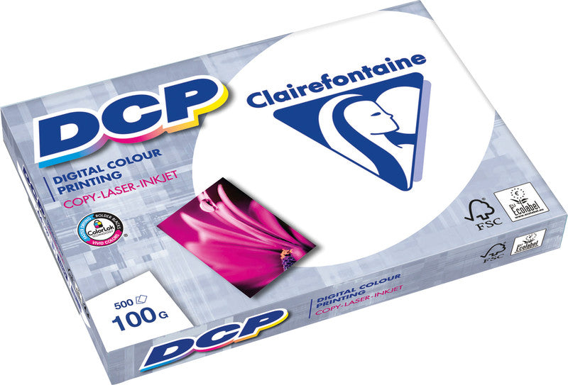 Clairefontaine DCP – A3, 100 g/m², hochweiss – für Inkjet/Laser/Kopierer – FSC, EU Ecolabel – 500 Blätter