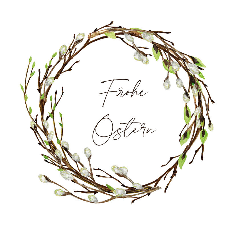 Fasana Servietten Frohe Ostern – 33 × 33 cm – 3-lagig, Tissue – 20 Stk., FSC