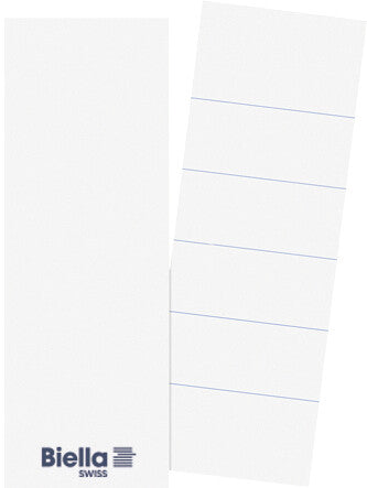 Biella Schuletiketten – für Rückenbreite 7 cm, 51 × 145 mm, 25 Stk, Karton