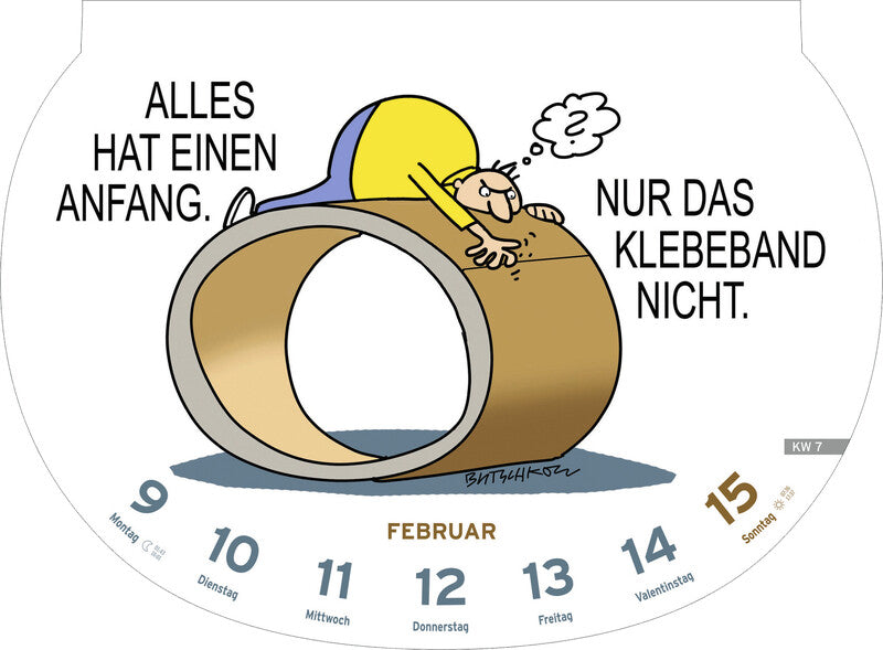 Heye Lesekalender Dumme Sprüche 2026 – 28,7 × 21 cm – 1 Woche/Blatt – d – mit Aufhänger